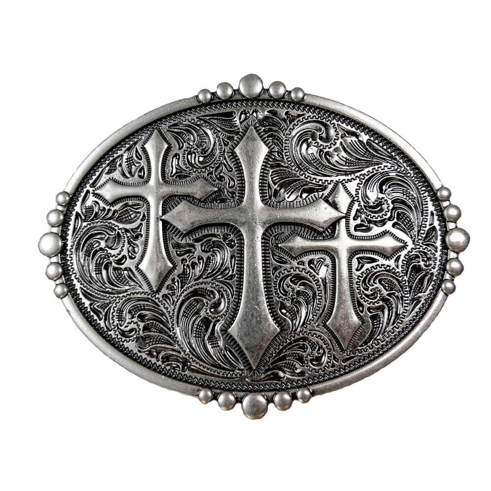 2802 Cross Belt Buckle Western Cowboy Rodeo Religious Cross Faith Belt